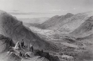 Vallée de Sichem et Nablous, ancien Sichem (gravure) - William H. Bartlett