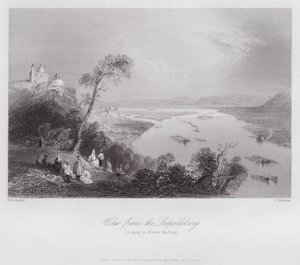 Vue depuis le Leopoldsberg, en direction de Kloster Neuburg - William H. Bartlett