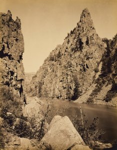 Aiguille de Currecanti, Cañon noir du Gunnison - William H. Jackson