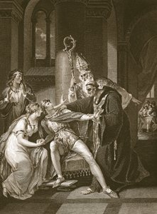 Edwy et Elgiva, gravé par Isaac Taylor, illustration de 