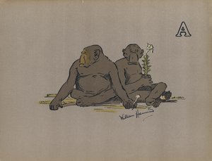 Lettre A, Anthropoïdes Esthétiques Adoptant des Attitudes Anormalement Apathiques