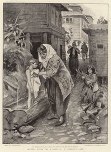 Arménie après les massacres, un bain primitif - William Hatherell