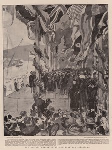 Sa Majesté embarquant à Holyhead pour Kingstown - William Hatherell