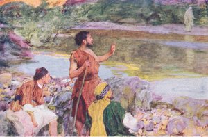 Jean regardant Jésus marcher, dit, voici l