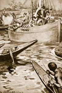 La dernière résistance de Mungo Park contre les indigènes aux rapides de Bussa - William Hatherell