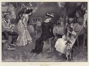 Été sur la Tamise, thé de cinq heures au camp - William Hatherell