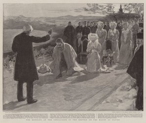 La bénédiction à la conclusion du service sur le mont des Oliviers - William Hatherell