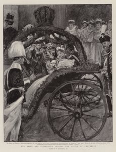 La Mariée et le Marié quittant le Château d