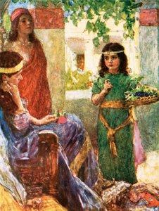 La Petite Servante de la femme de Naaman - William Hatherell