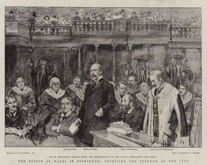 Le Prince de Galles à Édimbourg, recevant la Liberté de la Ville - William Hatherell