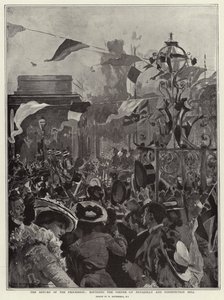 Le retour de la procession, tournant le coin de Piccadilly et Constitution Hill - William Hatherell