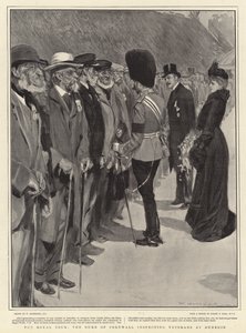 La tournée royale, le duc de Cornouailles inspectant les vétérans à Dunedin - William Hatherell