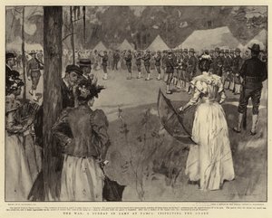 La guerre, un dimanche au camp de Tampa, inspection de la garde - William Hatherell