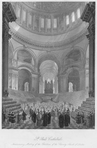 Cathédrale Saint-Paul. Réunion anniversaire des enfants des écoles de charité de Londres, vers 1841 - William Haydon Fuge