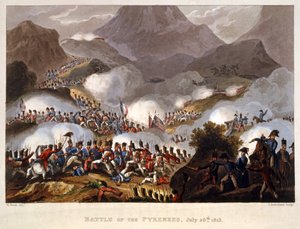 Bataille des Pyrénées, 28 juillet 1813, pub. Londres 1815 - William Heath