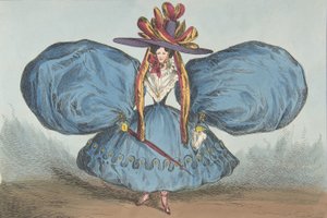 Bizarreries modernes par P. Pry Esq., Planche 1 : Les manches curieusement coupées, 30 juin 1829 - William Heath