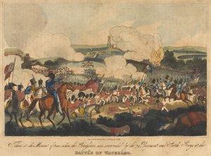 Pris au Moment où les Cuirassiers étaient entourés par le 79e Régiment et les Greys Écossais à la Bataille de Waterloo, 18 juin 1815, gravé par Romney et publié par Richard Evans, 1816 - William Heath