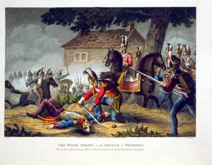 Les Horse Guards à la Bataille de Waterloo, gravé par Matthew Dubourg de 