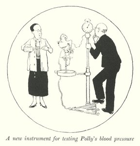 Un nouvel instrument pour tester la pression artérielle de Polly (lithographie)
