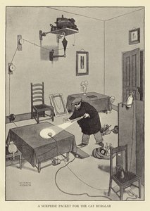 Un paquet surprise pour le cambrioleur - William Heath Robinson