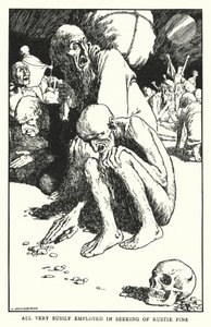 Tous très occupés à chercher des épingles rouillées - William Heath Robinson