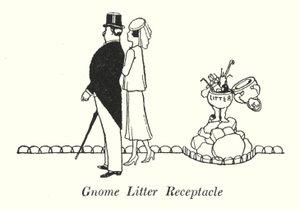 Réceptacle à déchets de gnome