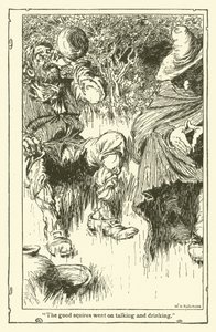Illustration pour Don Quichotte (lithographie) - William Heath Robinson