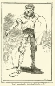 Illustration pour Don Quichotte (lithographie) - William Heath Robinson
