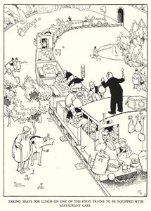 Illustration pour Railway Ribaldry par W Heath Robinson - William Heath Robinson