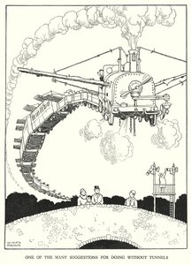 Illustration pour Railway Ribaldry par W Heath Robinson - William Heath Robinson