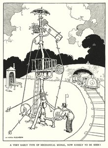 Illustration pour Railway Ribaldry par W Heath Robinson - William Heath Robinson
