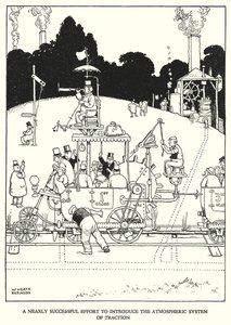 Illustration pour Railway Ribaldry par W Heath Robinson - William Heath Robinson