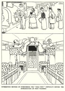Illustration pour Railway Ribaldry par W Heath Robinson - William Heath Robinson