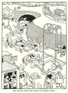 Illustration pour Railway Ribaldry par W Heath Robinson - William Heath Robinson