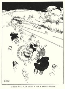 Illustration pour Railway Ribaldry par W Heath Robinson - William Heath Robinson