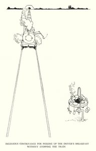 Illustration pour Railway Ribaldry par W Heath Robinson - William Heath Robinson