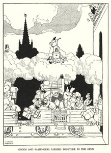 Illustration pour Railway Ribaldry par W Heath Robinson - William Heath Robinson