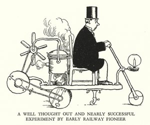 Illustration pour Railway Ribaldry par W Heath Robinson - William Heath Robinson