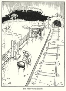Illustration pour Railway Ribaldry par W Heath Robinson - William Heath Robinson