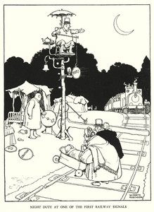 Illustration pour Railway Ribaldry par W Heath Robinson - William Heath Robinson