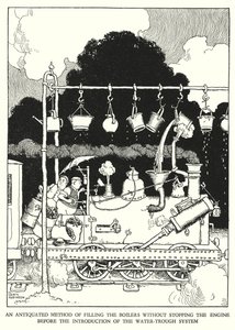 Illustration pour Railway Ribaldry par W Heath Robinson - William Heath Robinson