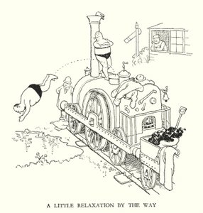 Illustration pour Railway Ribaldry par W Heath Robinson - William Heath Robinson