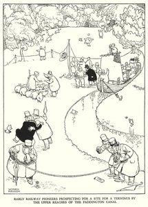 Illustration pour Railway Ribaldry par W Heath Robinson - William Heath Robinson