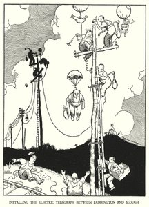 Illustration pour Railway Ribaldry par W Heath Robinson - William Heath Robinson