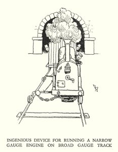 Illustration pour Railway Ribaldry par W Heath Robinson - William Heath Robinson