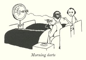 Fléchettes du matin (lithographie) - William Heath Robinson