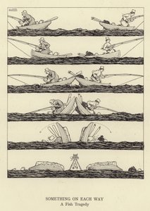 Quelque chose sur chaque chemin, une tragédie de poisson - William Heath Robinson