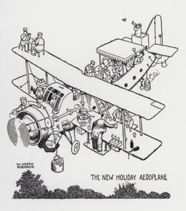 Le nouvel avion de vacances - William Heath Robinson