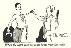 Quand la chemise ne revient pas du lavage (lithographie)