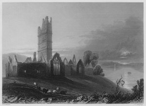 Abbaye de Moyne (gravure) - William Henry (after) Bartlett